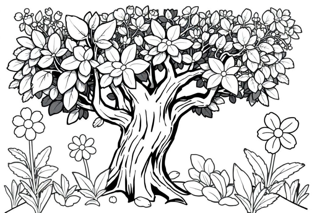 Arvore De Desenho Para Imprimir: Troncos E Folhas Para Atividades Escolares