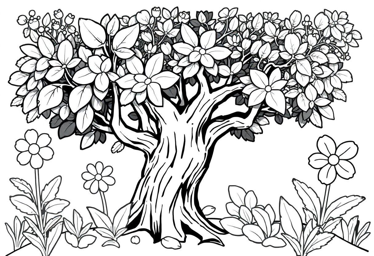 Arvore De Desenho Para Imprimir: Troncos E Folhas Para Atividades Escolares