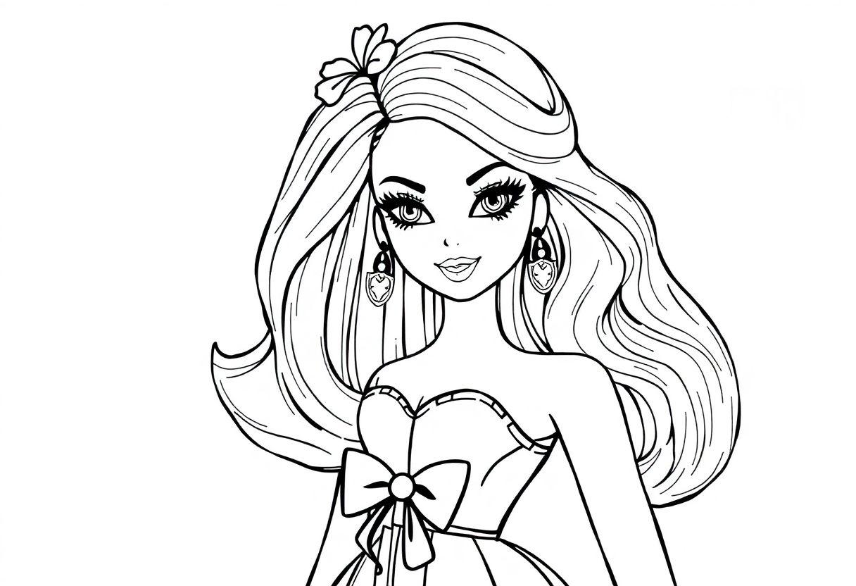 Barbie Desenho Para Imprimir: Profissões E Looks Da Boneca
