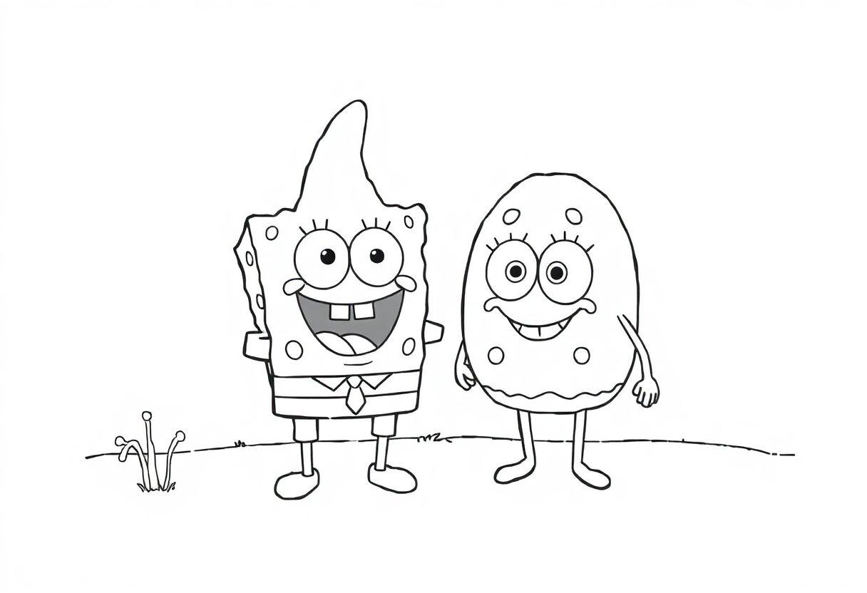 Bob Esponja Desenho Para Imprimir: Patrick E Lula Molusco Também