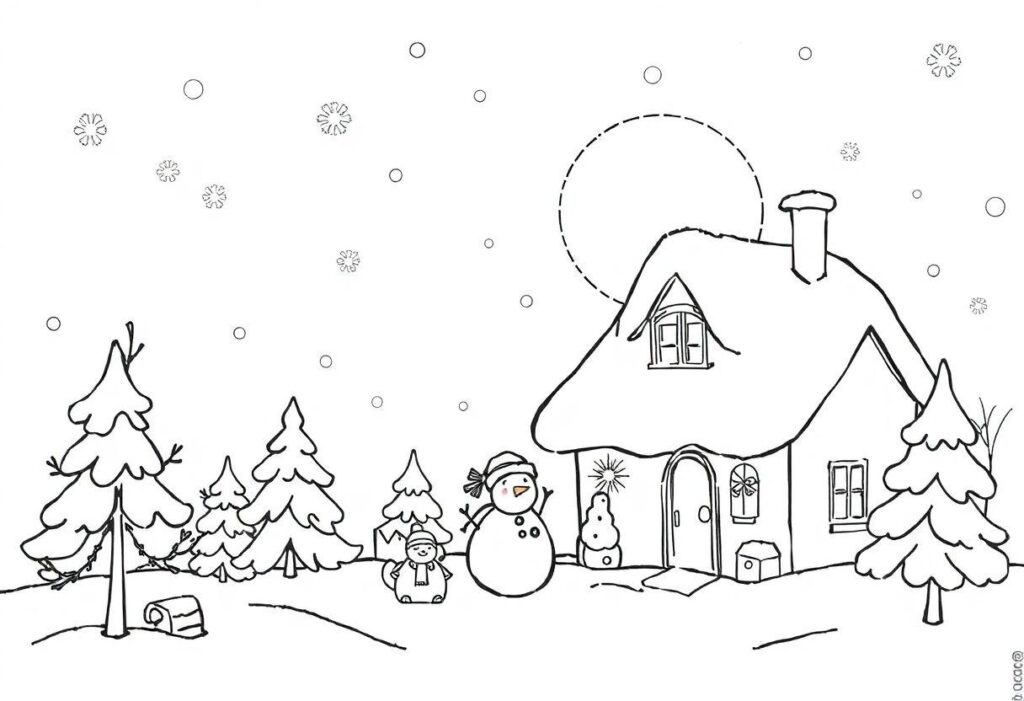 Boneco De Neve Desenho Para Imprimir: Clima De Inverno E Natal