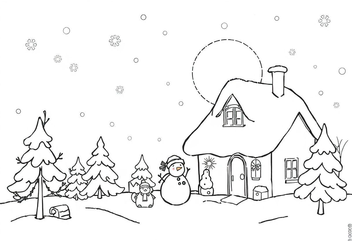 Boneco De Neve Desenho Para Imprimir: Clima De Inverno E Natal