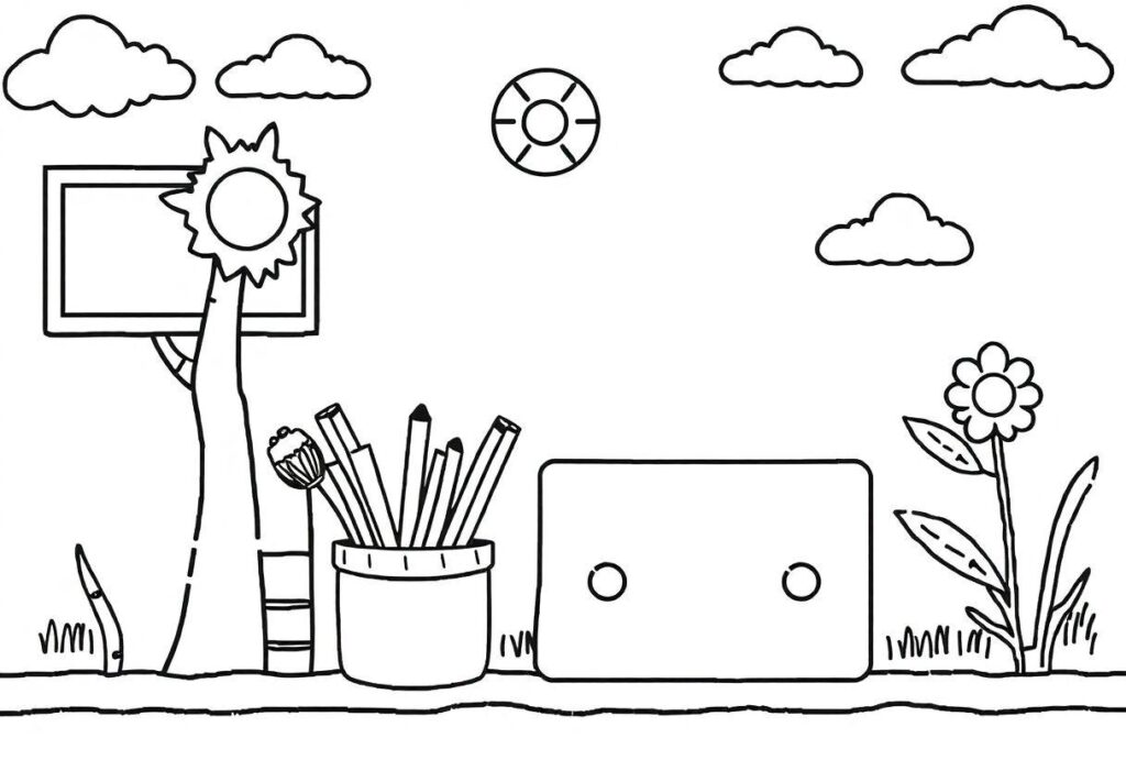 Capa De Caderno De Desenho Para Imprimir: Organize Seu Material Escolar