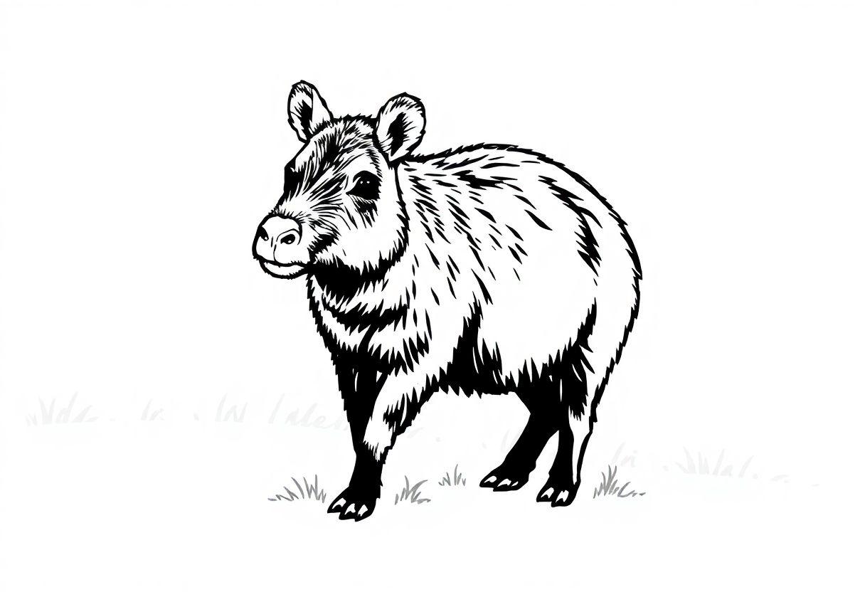 Capivara Desenho Para Imprimir: O Animal Mais Simpático Do Brasil