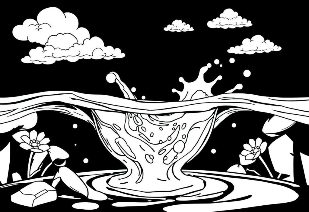 Ciclo Da Água Desenho Para Imprimir: Ciência De Forma Lúdica