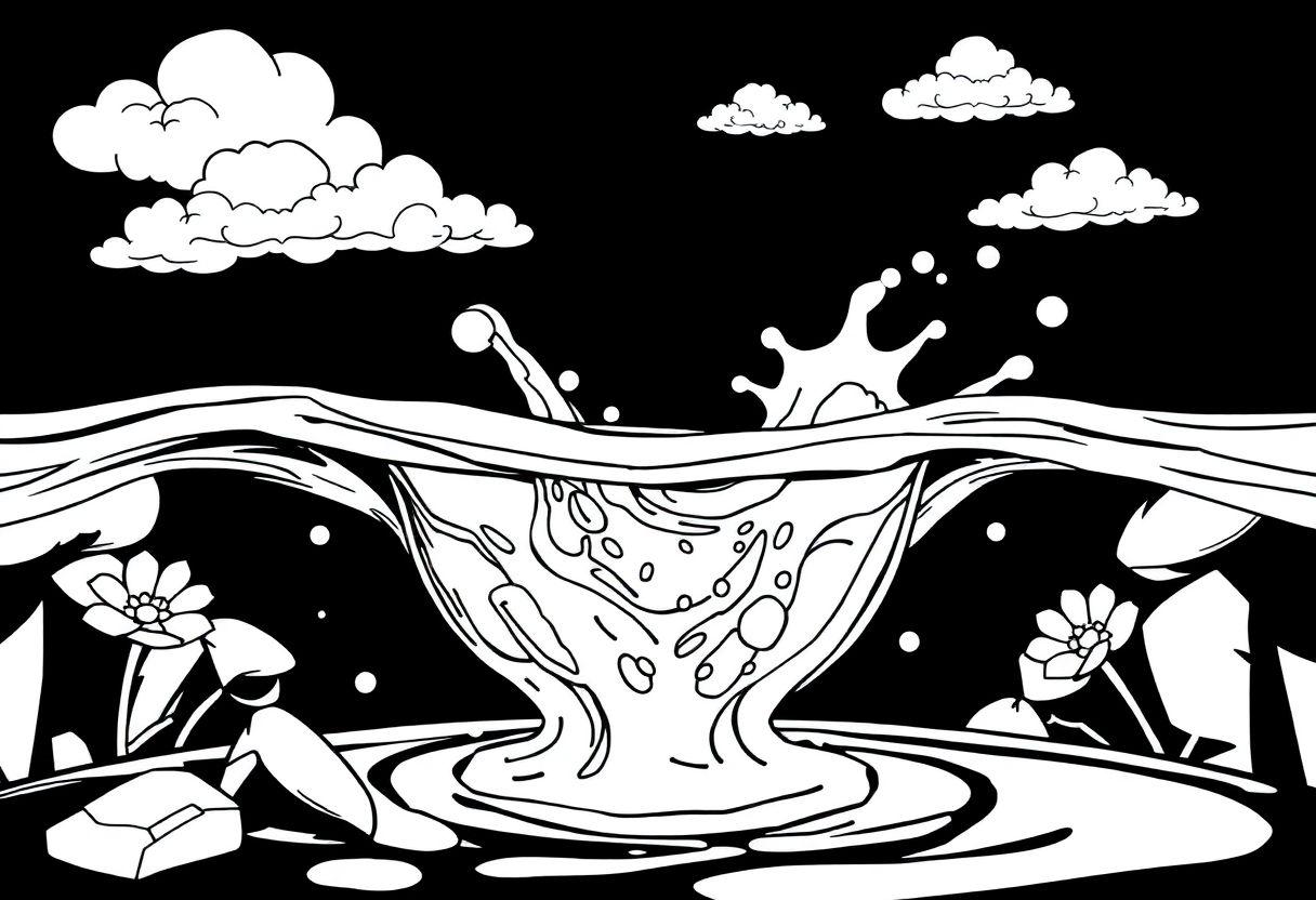 Ciclo Da Água Desenho Para Imprimir: Ciência De Forma Lúdica