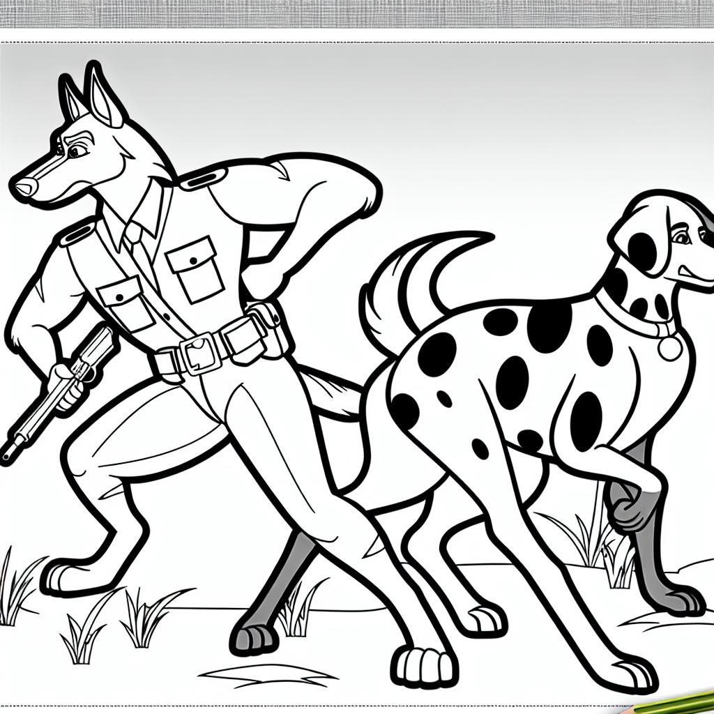 DESENHO PARA COLORIR E IMPRIMIR PATRULA CANINA COM CHASE E MARSHALL