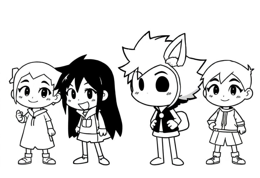 DESENHOS PARA COLORIR ANIME MANGÁ E OTAKU