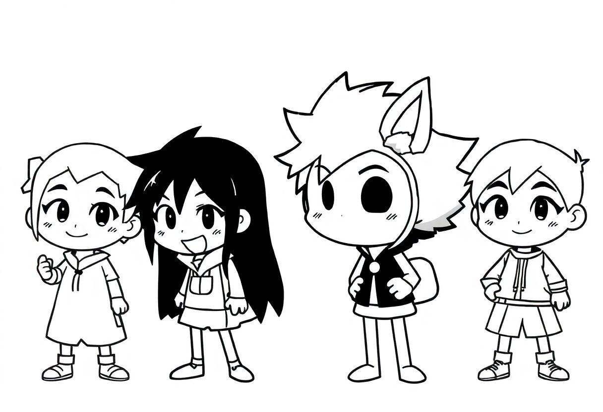 DESENHOS PARA COLORIR ANIME MANGÁ E OTAKU