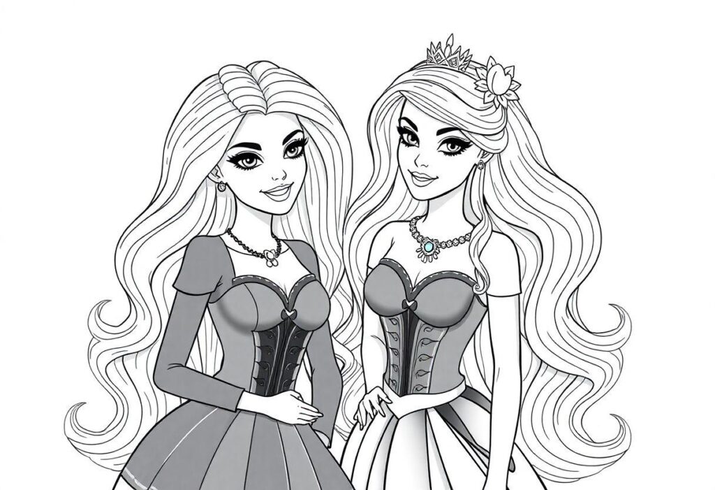 DESENHOS PARA COLORIR BARBIE DREAMHOUSE E AMIGAS