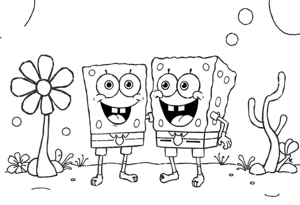 DESENHOS PARA COLORIR BOB ESPONJA CALÇA QUADRADA