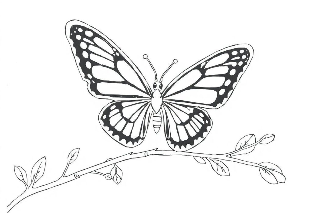 DESENHOS PARA COLORIR BORBOLETA ASAS COLORIDAS