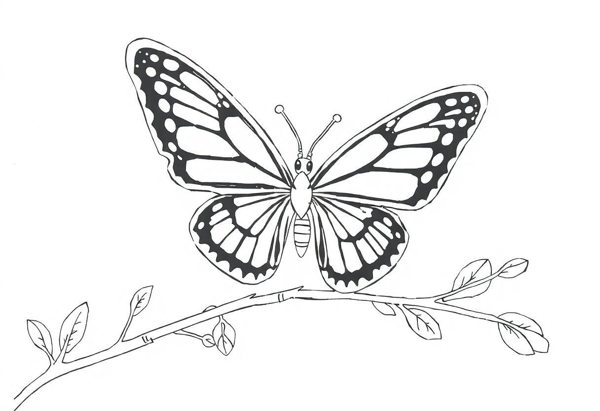 DESENHOS PARA COLORIR BORBOLETA ASAS COLORIDAS