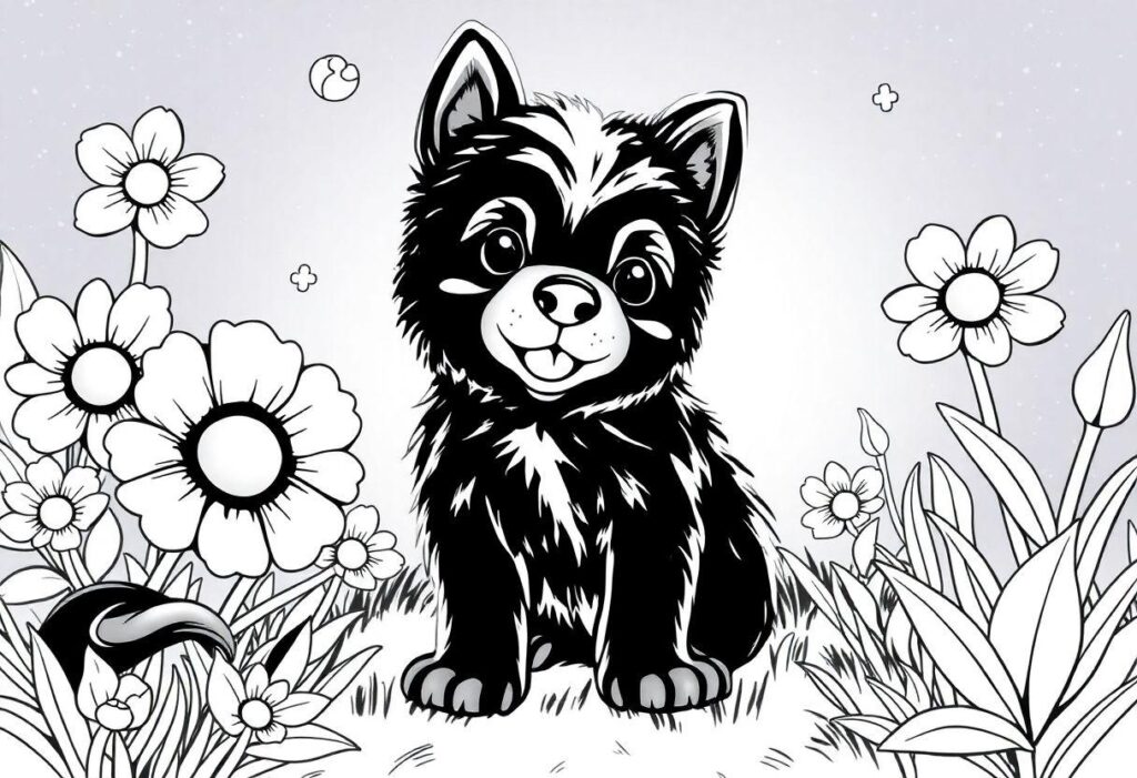 DESENHOS PARA COLORIR CACHORRO E FILHOTES FOFOS