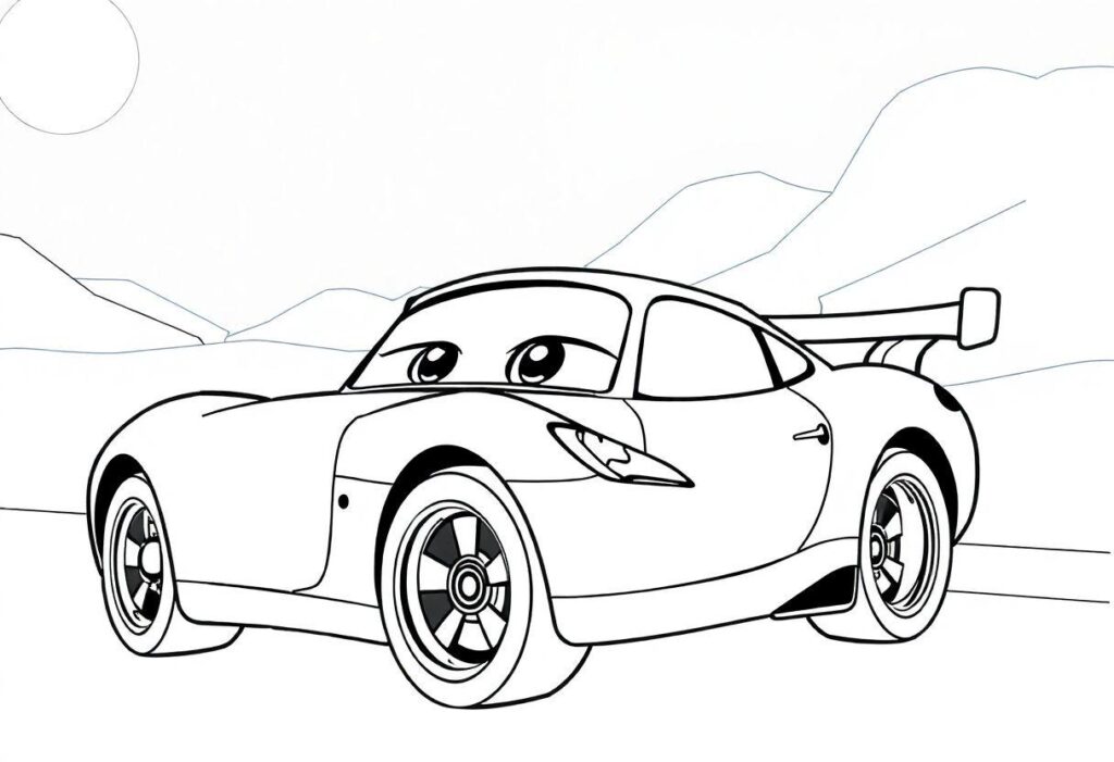 DESENHOS PARA COLORIR CARROS PIXAR E CORRIDAS