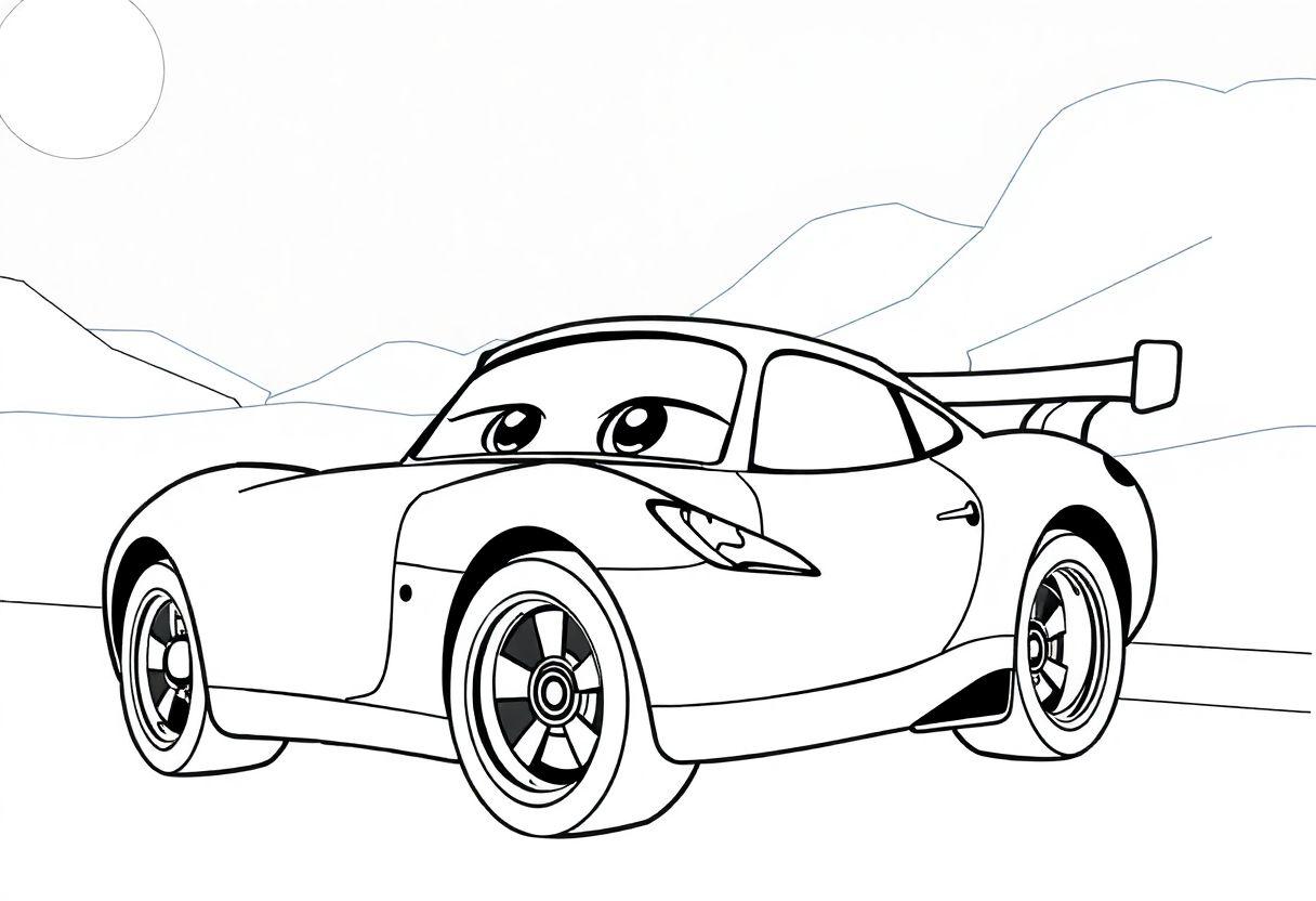 DESENHOS PARA COLORIR CARROS PIXAR E CORRIDAS