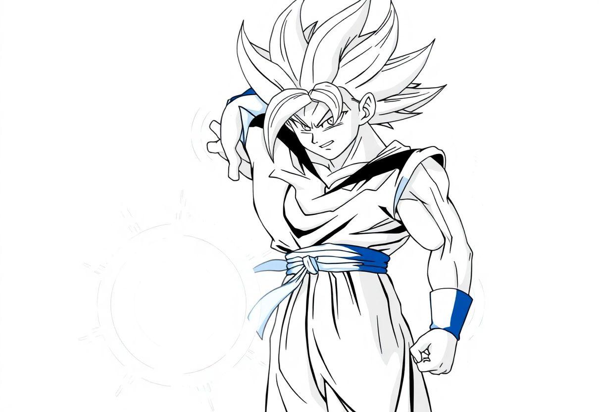 DESENHOS PARA COLORIR GOKU SUPER SAIYAJIN BLUE