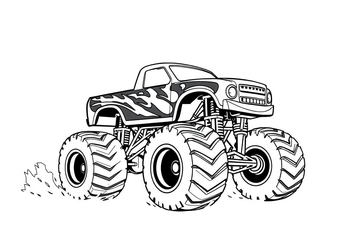 DESENHOS PARA COLORIR HOT WHEELS MONSTER TRUCKS