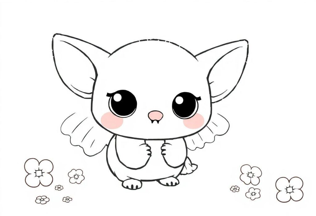 DESENHOS PARA COLORIR KAWAII COMIDAS E BICHINHOS