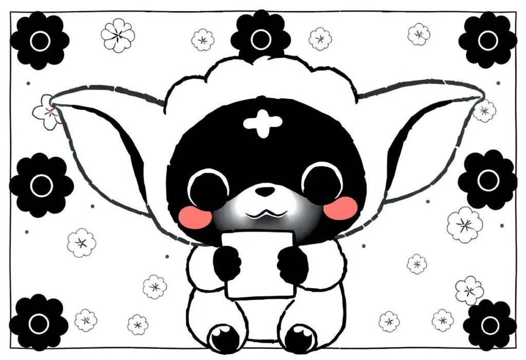 DESENHOS PARA COLORIR LABUBU MONSTRINHOS KAWAII