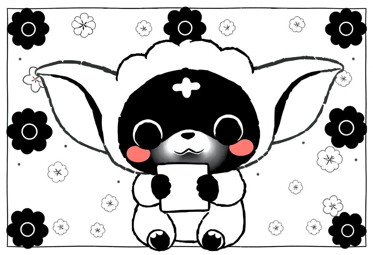 DESENHOS PARA COLORIR LABUBU MONSTRINHOS KAWAII