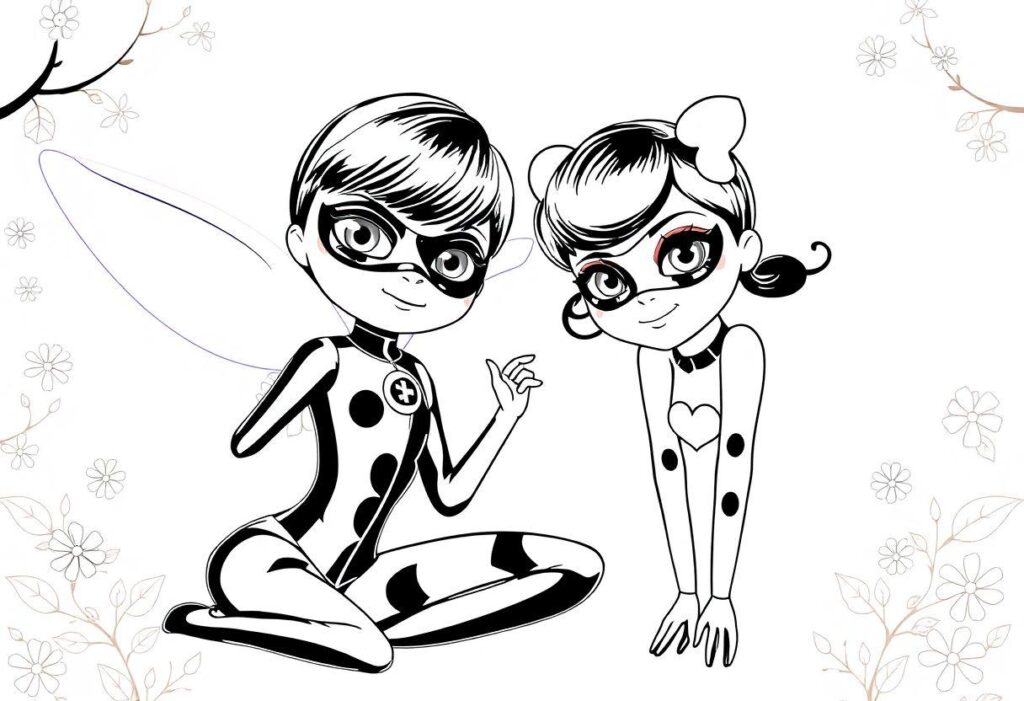 DESENHOS PARA COLORIR LADYBUG MIRACULOUS HEROÍNA