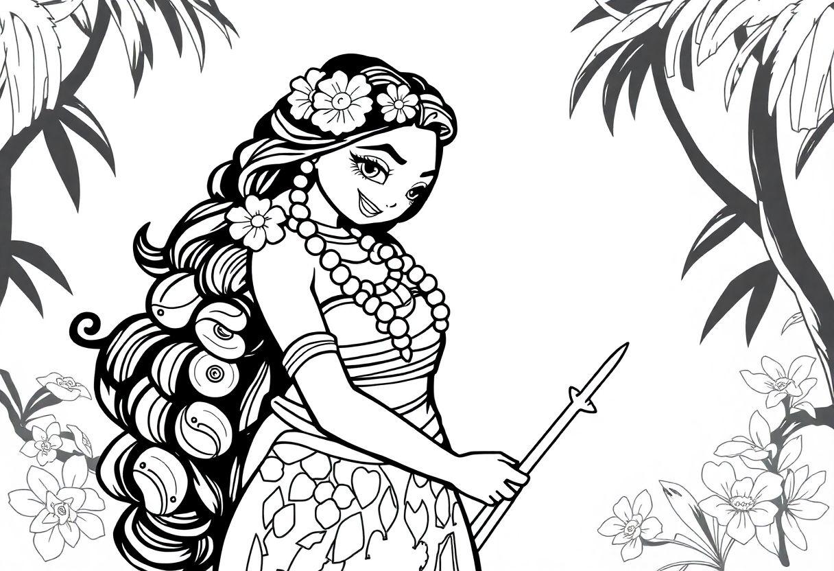 DESENHOS PARA COLORIR MOANA PRINCESA DA DISNEY