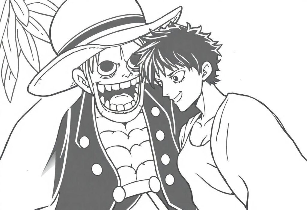 DESENHOS PARA COLORIR ONE PIECE CHAPÉU DE PALHA