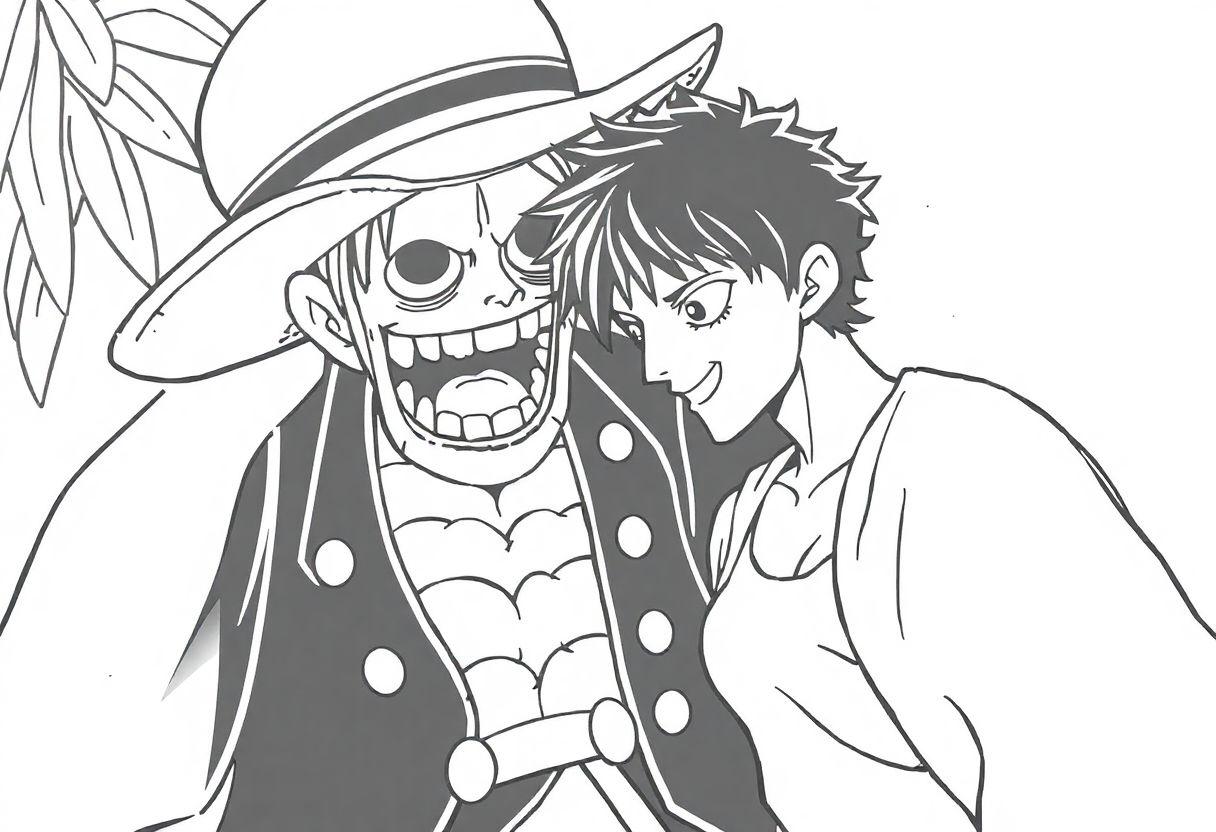 DESENHOS PARA COLORIR ONE PIECE CHAPÉU DE PALHA