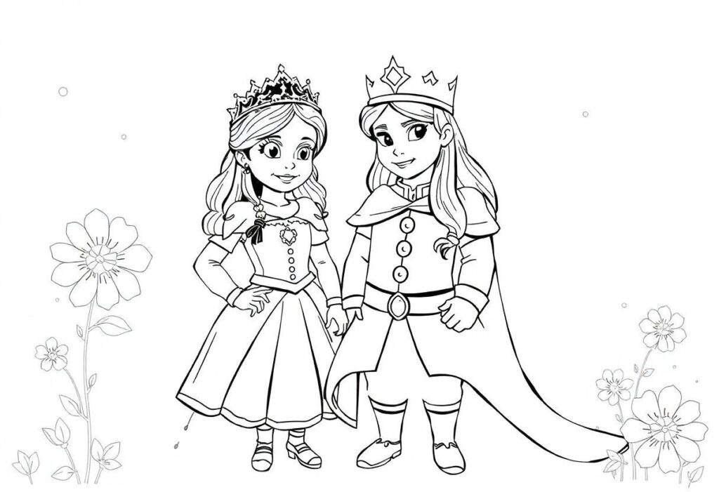 DESENHOS PARA COLORIR PRINCESAS CASTELOS E VESTIDOS