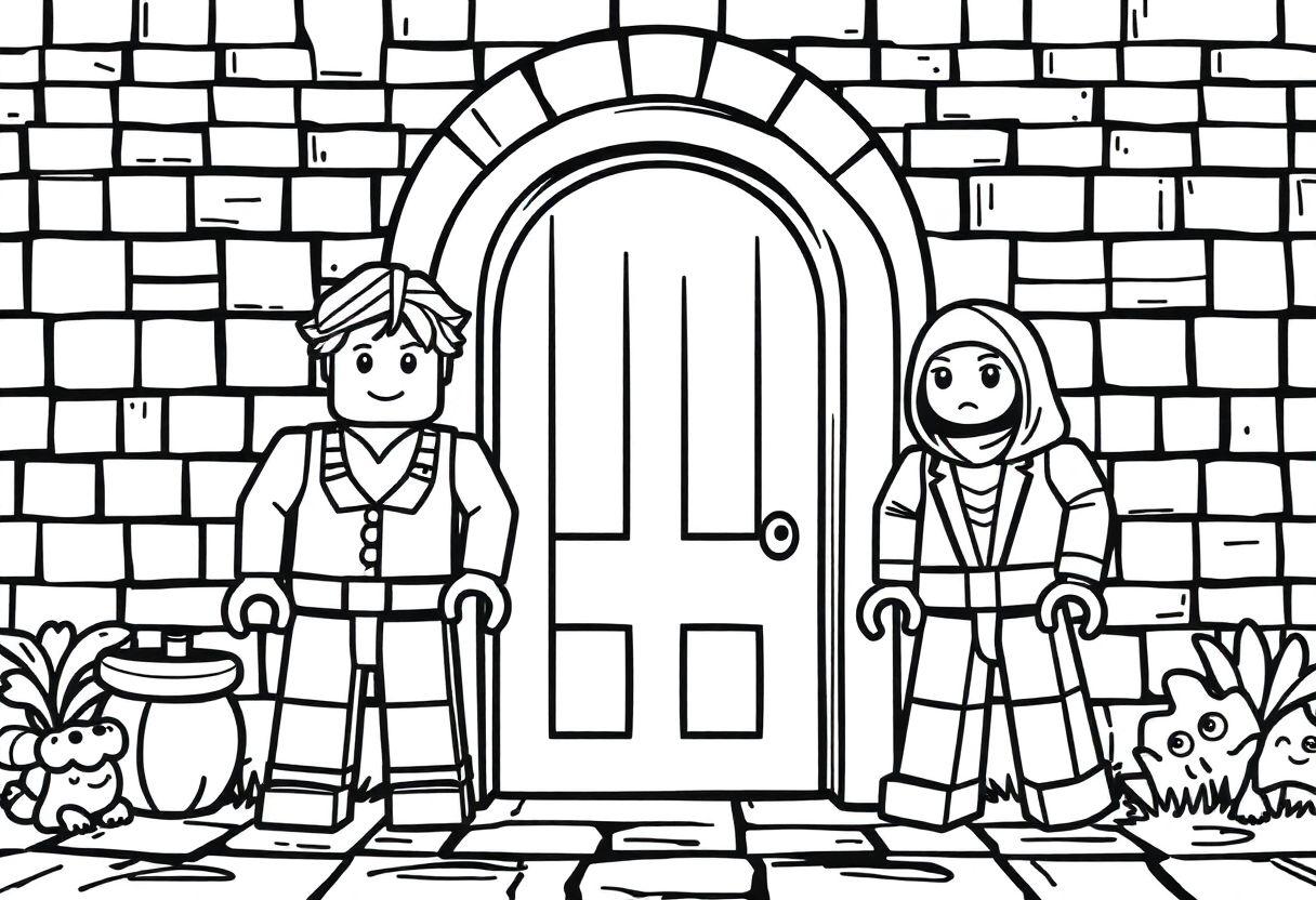 DESENHOS PARA COLORIR ROBLOX DOORS E RAINBOW FRIENDS