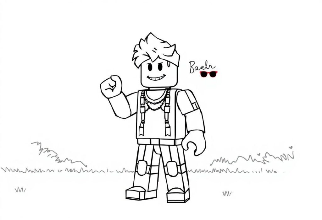 DESENHOS PARA COLORIR ROBLOX SKINS E JOGOS