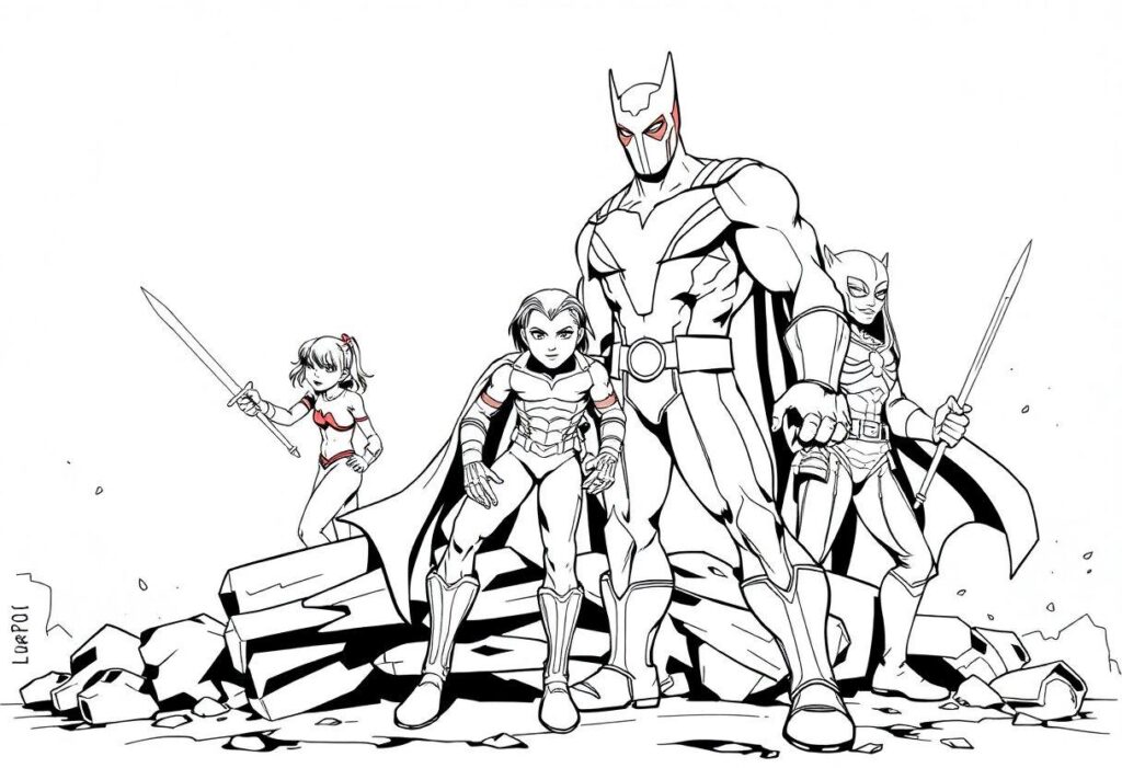 DESENHOS PARA COLORIR VINGADORES MARVEL UNIDOS