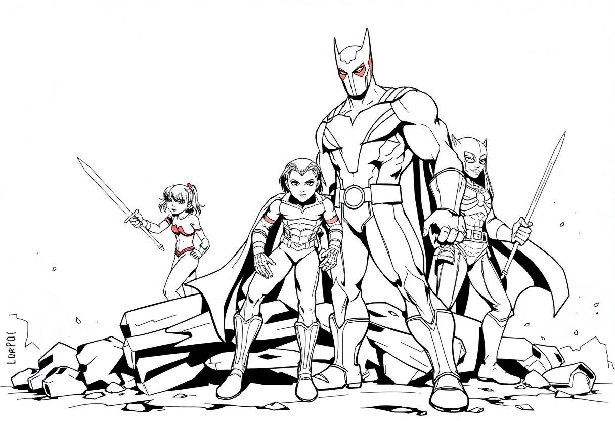 DESENHOS PARA COLORIR VINGADORES MARVEL UNIDOS