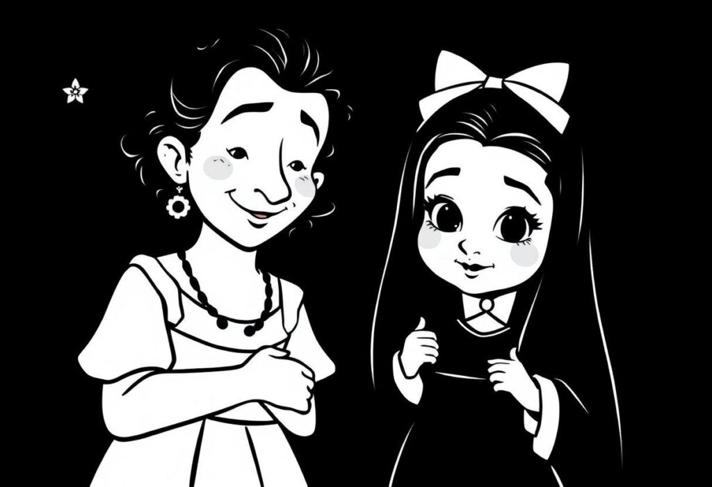 DESENHOS PARA COLORIR WANDINHA FAMÍLIA ADDAMS