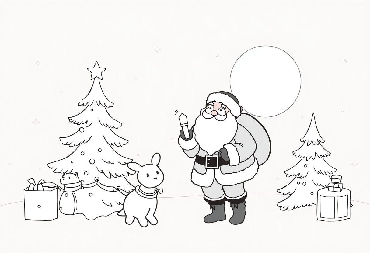 DESENHOS PARA IMPRIMIR DE NATAL COM PAPAI NOEL E RENAS
