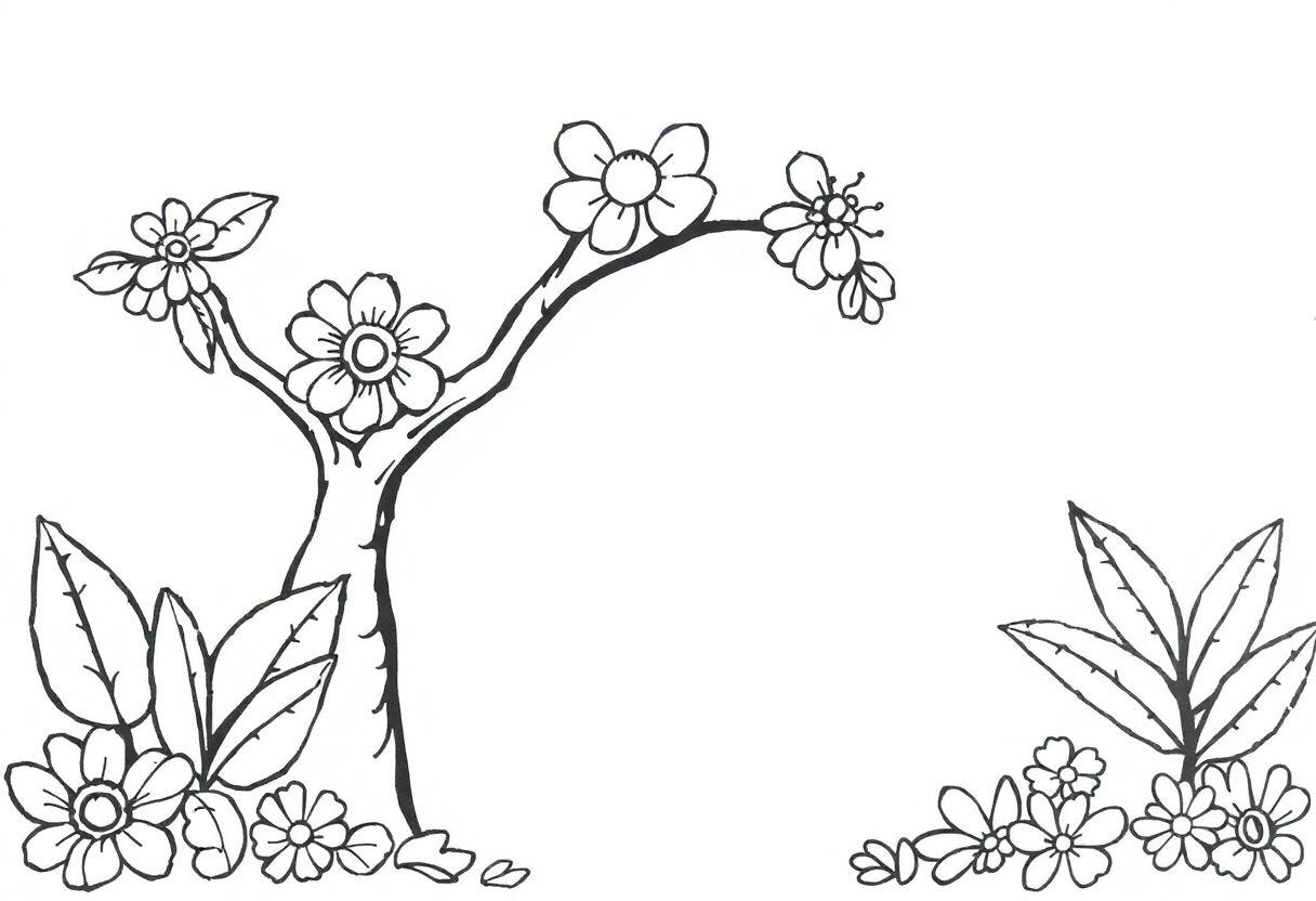 Desenho Árvore Imprimir: Moldes Simples Para Artesanato