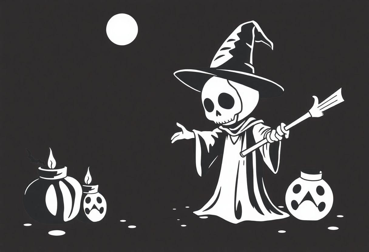 Desenho De Bruxa Para Colorir É Imprimir: Halloween E Magia