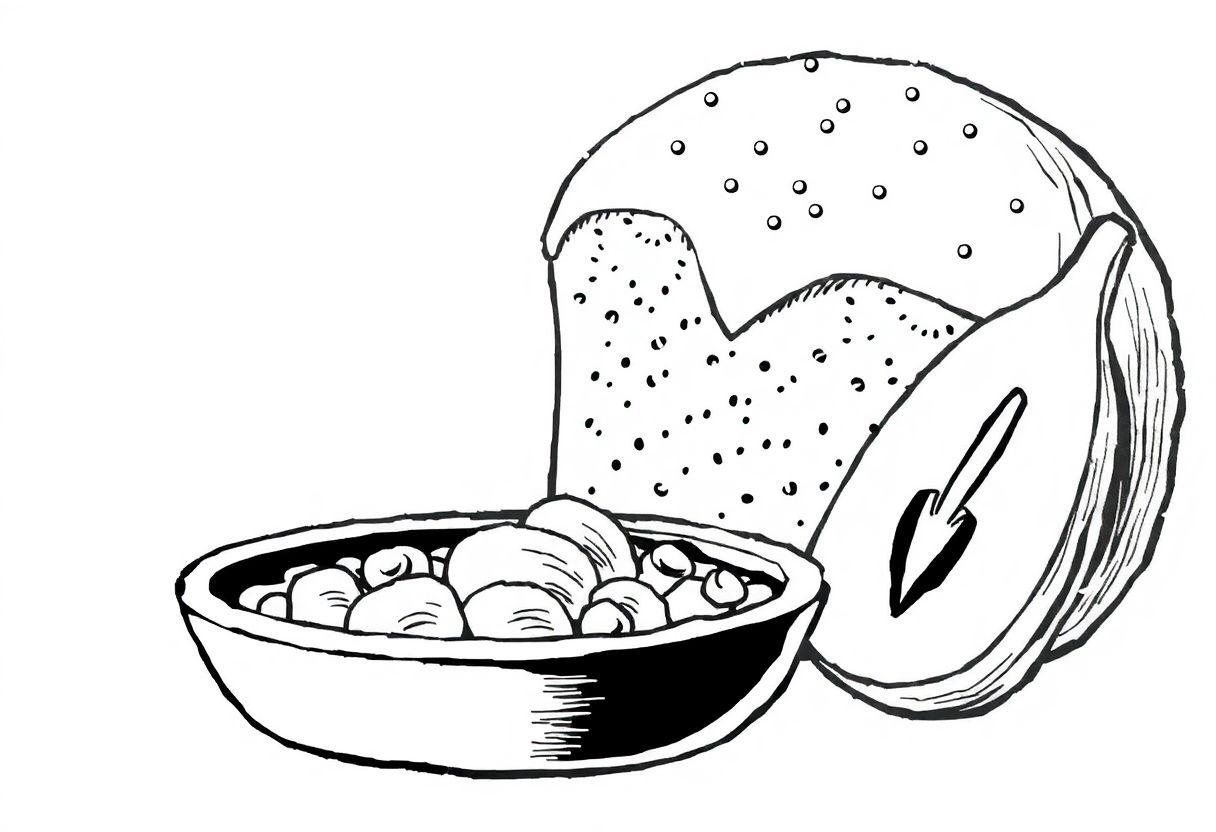 Desenho De Pastel Para Colorir É Imprimir: Comidas Típicas De Feira