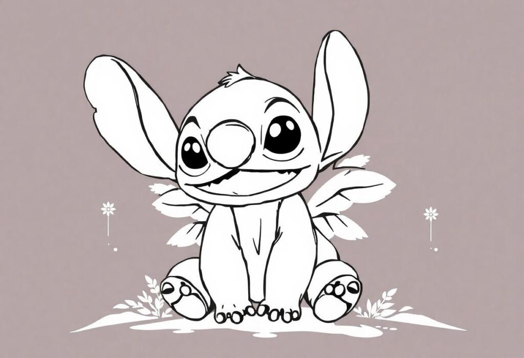 Desenho Para Imprimir Angel: A Namorada Do Stitch Para Pintar