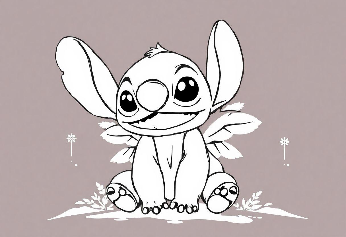 Desenho Para Imprimir Angel: A Namorada Do Stitch Para Pintar