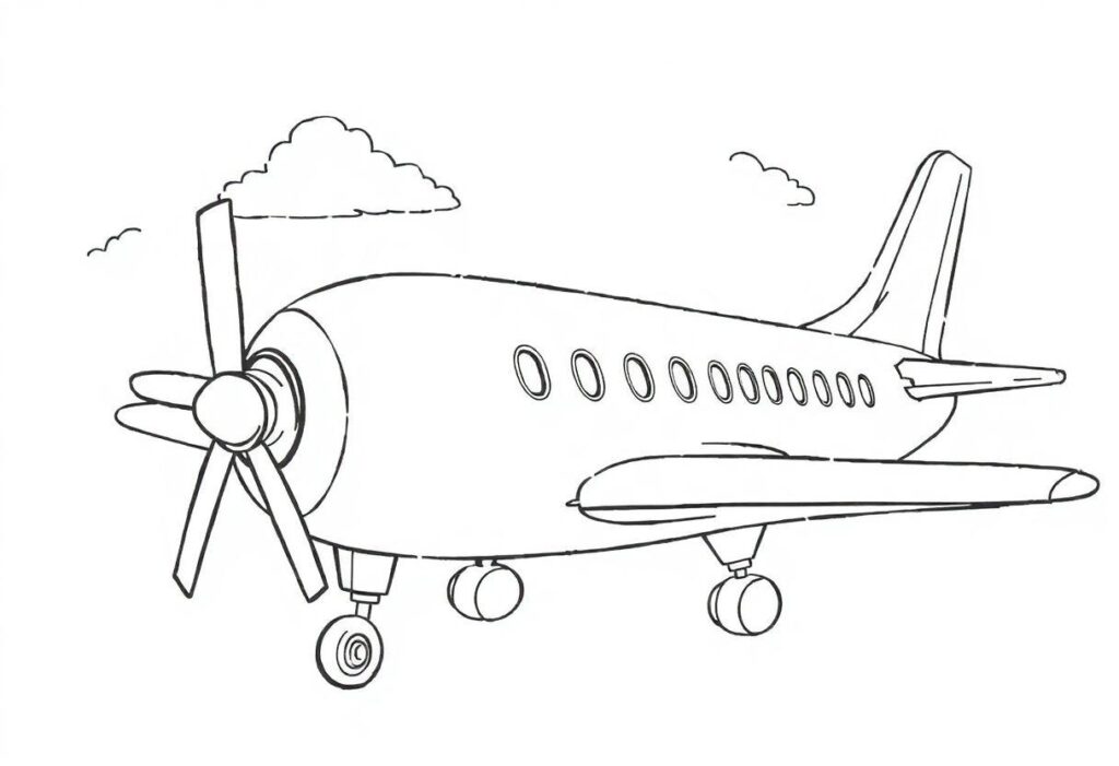 Desenho Para Imprimir Aviao: Máquinas Voadoras Para Meninos E Meninas