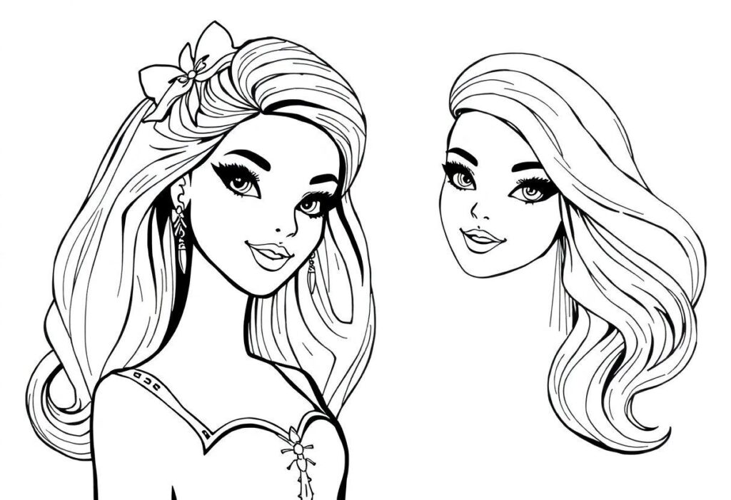 Desenho Para Imprimir Barbie: Moda E Estilo Para Meninas