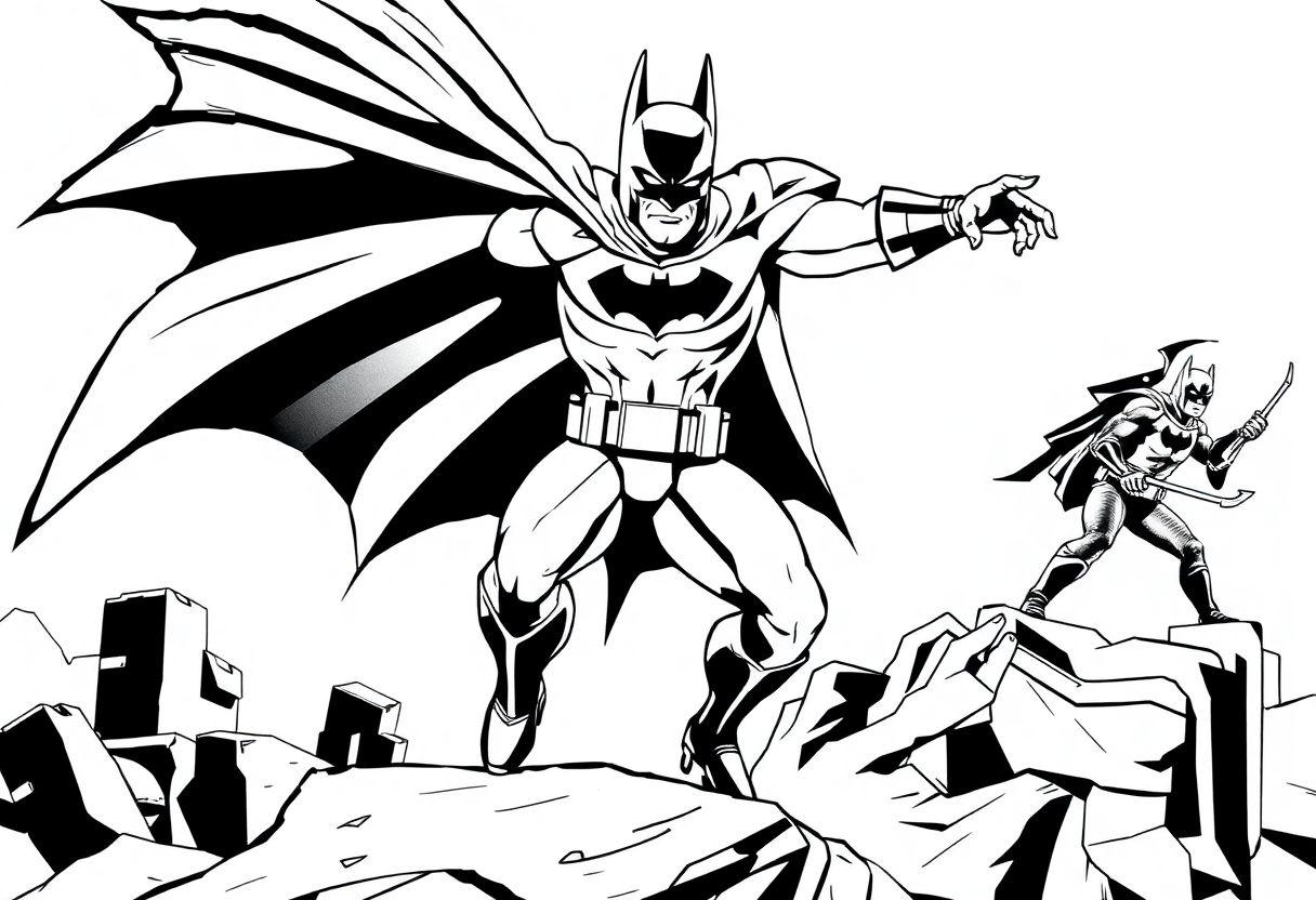 Desenho Para Imprimir Batman: O Cavaleiro Das Trevas Em Ação
