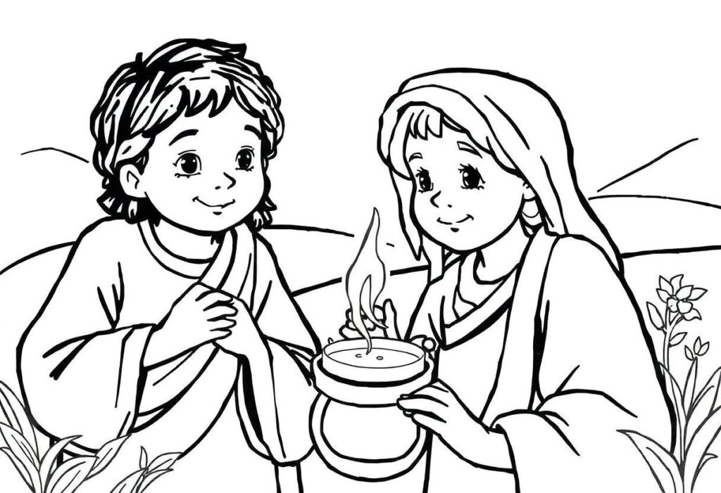 Desenho Para Imprimir Bíblico: Histórias De Fé Para Crianças