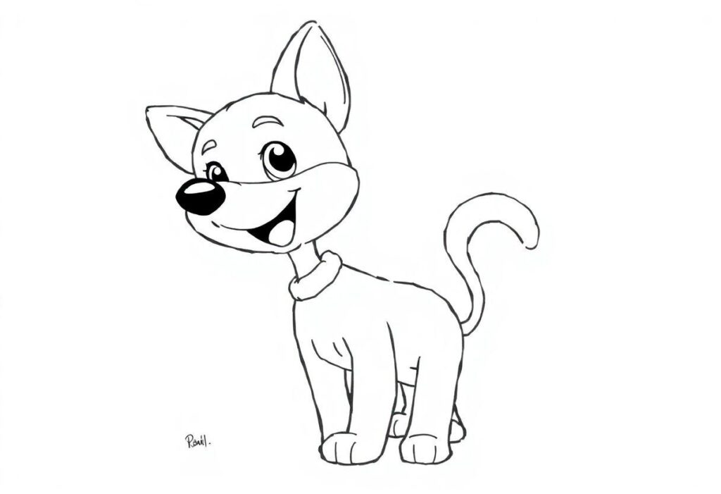 Desenho Para Imprimir Bluey: A Cachorrinha Mais Querida Da TV