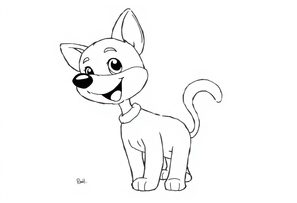 Desenho Para Imprimir Bluey: A Cachorrinha Mais Querida Da TV