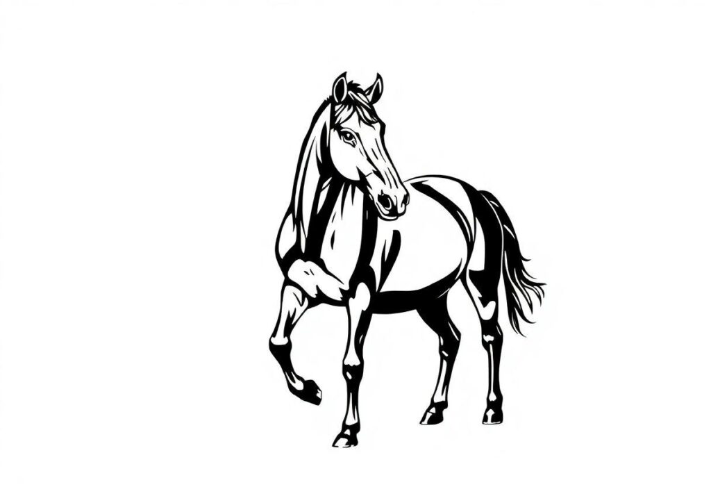 Desenho Para Imprimir Cavalo: Equinos Selvagens E De Fazenda