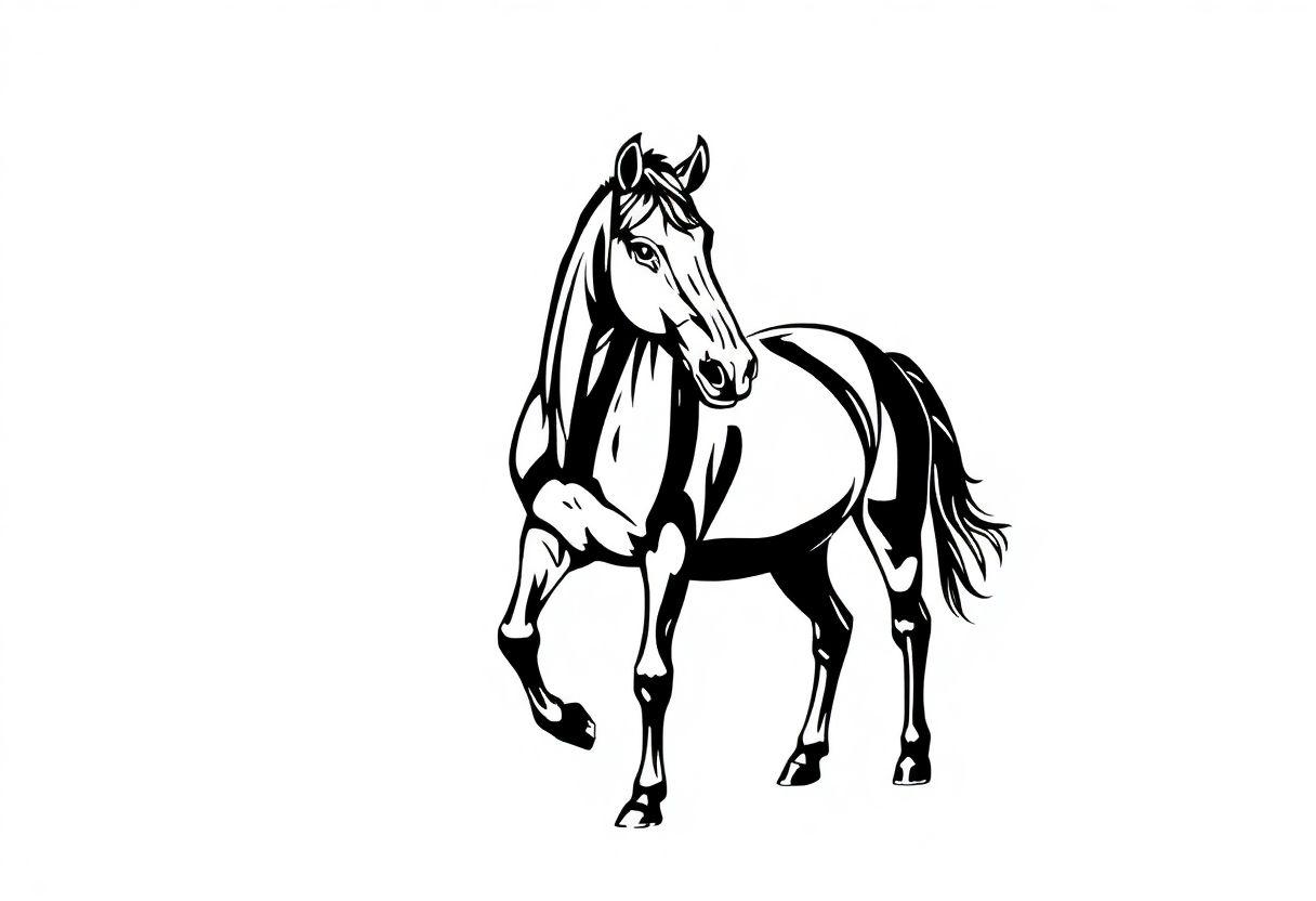 Desenho Para Imprimir Cavalo: Equinos Selvagens E De Fazenda