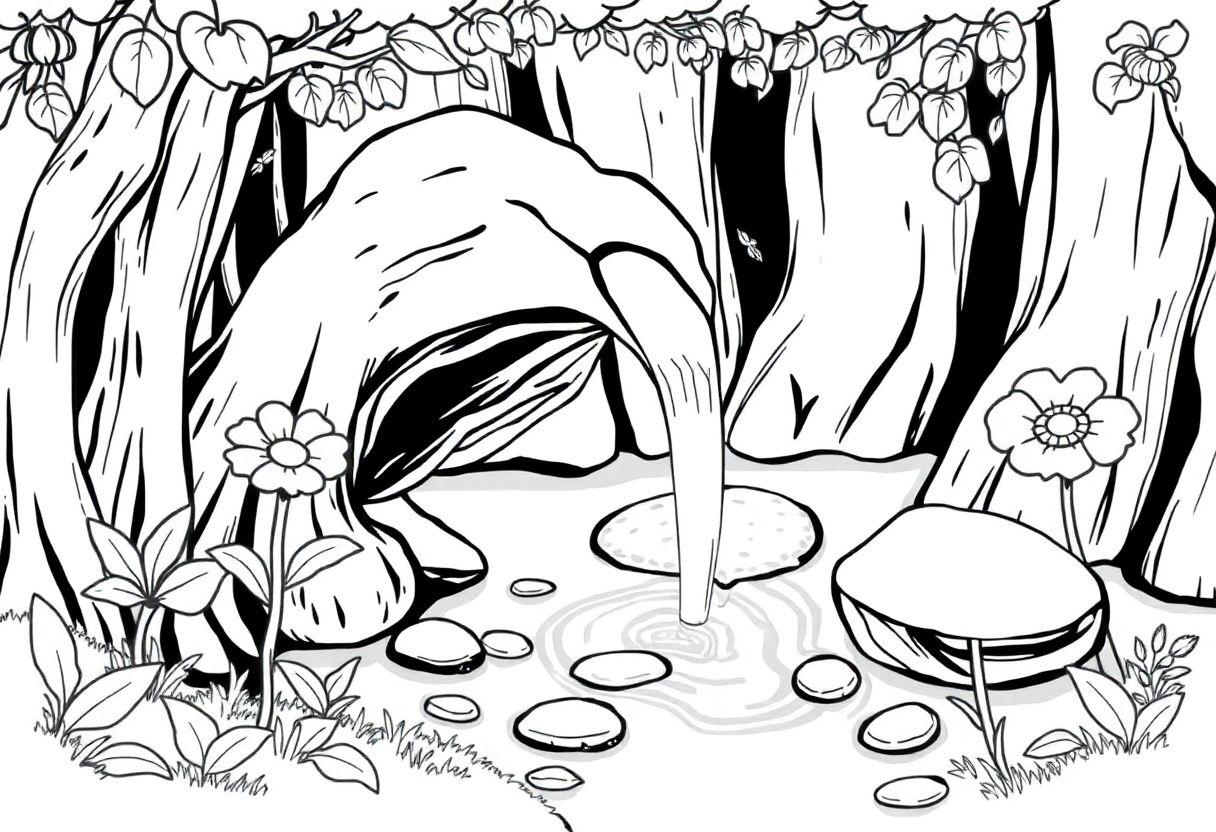 Desenho Para Imprimir De Gota D Água: Personagens E Ciclo Natural